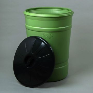 Бак хозяйственный 200л пищевой с крышкой горловина 59см пластик 1/1