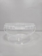 Ведро пищевое прозрачное 1,5л с крышкой 50/50