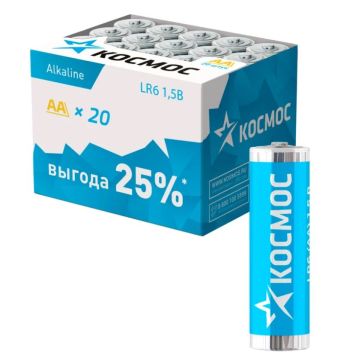 Элемент питания Космос АА Alkaline LR6 (2шт) 1/10