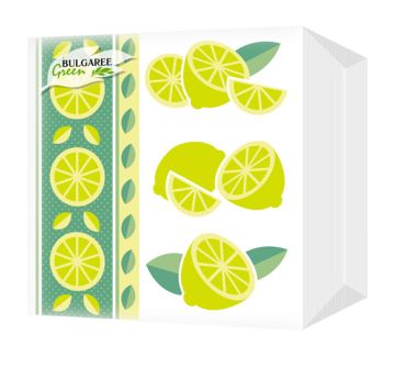 Салфетки (24х24) 1-сл Лимон (100) 1/30