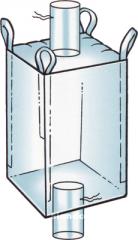 БИГ-БЕГ контейнер МКР (1м3) 1тн  белый  с загрузочн. и разгрузочн.  клапаном 4-стропный б/у