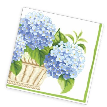 Салфетки (24х24) 1-сл Гортензия (40) 1/32