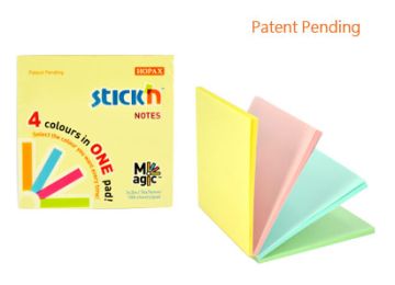 Блок самоклеящийся 76х76мм 100л ассорти Stick`n Magic 1/12 