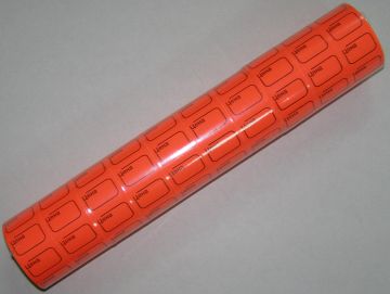 Этикет-лента (30х20) красная 350шт/рул 10/100