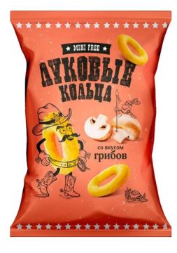 Продукты, Луковые кольца Mini Free со вкусом грибов 45 г 1/24