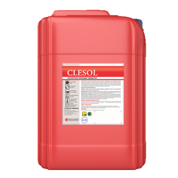 Средство жидкое кислотное 5кг CLESOL беспенное Италмас  1/1 