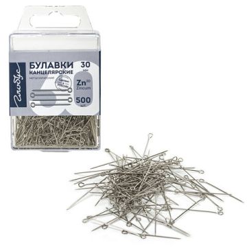 Булавки офисные 30мм 500шт Globus 1/80