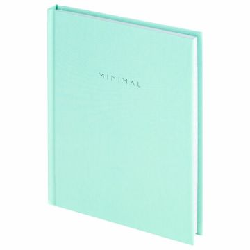 Блокнот 80л А6 110х147мм клетка твердый переплет мятный BRAUBERG Minimal 1/20