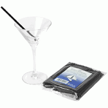 Трубочки для коктейля 125х5 мартини черные (100шт) 1/200 