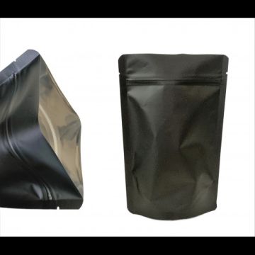 Пакет Дой-Пак Zip-Lock черный матовый 135х200 (40+40) №25 металл. внутри 100/600 