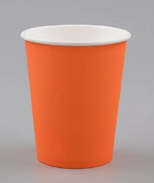 Стакан бумажный для горячего 350мл d-90 Оранжевый 50/1000