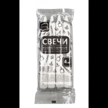 Свеча парафиновая хозяйственная 4шт 1/35