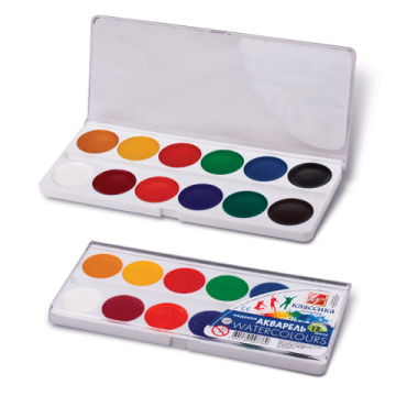 Краски акварельные 12цв медовые Классика ЛУЧ 1/48
