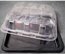 Блюдо ПЭТ дно (360х250х25) + крышка (360х250х63) New Box 40/80