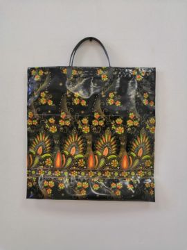Пакет с пластмассовыми ручками (37х37+10) Сияние с карманами 10/50