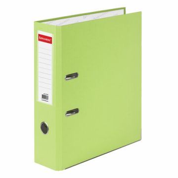 Папка-регистратор А4 80мм BRAUBERG с уголком покрытие ПВХ лайм  1/20