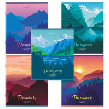 Тетрадь 48л А5  клетка обложка картон Majesty BRAUBERG 1/10/100