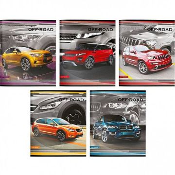 Тетрадь 48л А5 клетка Машины Creativiki 1/10/80