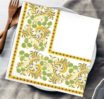 Салфетки (33х33) 3-сл Медовый кант (20) 1/15 