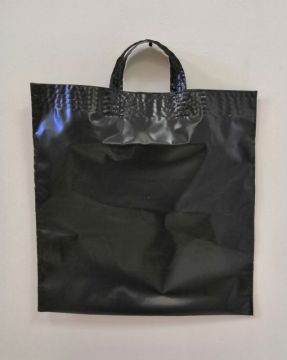 Пакет с петлевой ручкой усиленный (40х40) черный мини 10/50