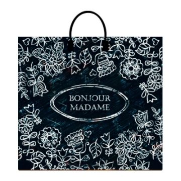 Пакет с пластмассовыми ручками (34х37)-80 Мадам 10/100