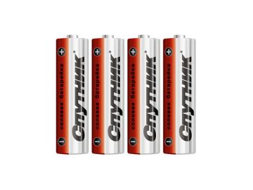 Элемент питания Спутник АА Long Life R6/4S (4шт) 1/15/300