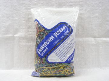 Резинка банк 1000гр 60мм цветная 1/20