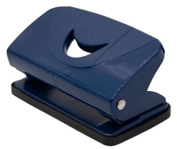 Дырокол на 10 листов пластиковый синий Silwerhof Just 1/12