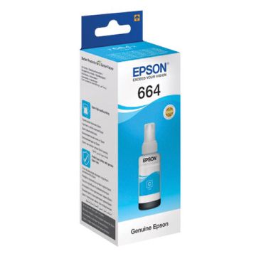 Чернила EPSON 664 (T6642) для СНПЧ Epson L100/L110/L200/L210/L300/L456/L550 голубые 70мл 