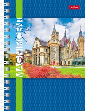 Записная книжка А6 140л гребень клетка обл мел картон Хатбер Замки 1/6/72