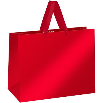 Пакет подарочный бумажный (32х26х12) матовый фольга MESHU Red 1/12