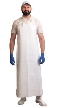 Фартук многоразовый 90х130 Ларипол полиуретан уплотнённый белый 300мкм 1/12