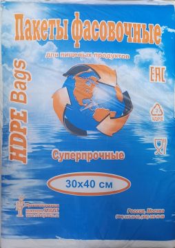 Пакет фасовочный Евро (30х40)-12 Робот (400) суперпрочные 1/10 