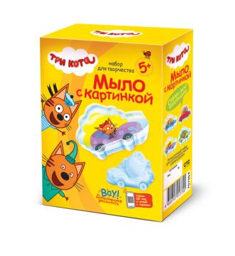 Набор для творчества мыло с картинкой Три кота Карамелька 1/46