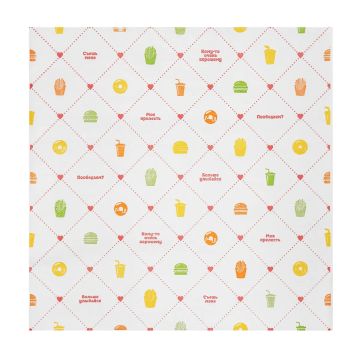 Бумага оберточная (300х300) с печатью Счастье есть 500/2000