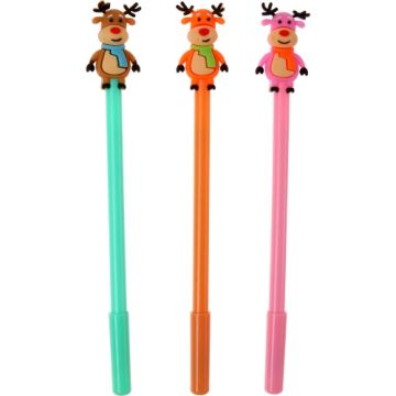 НГ Ручка шариковая  синяя узел 0,7мм в дисплее Новый год Centrum 1/36/288