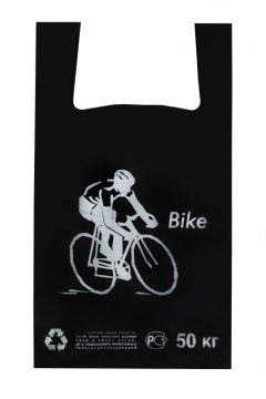 Пакет Майка ПНД (34+18)х55-24 50кг БАЙК зеленый 11,5г МПласт 100/1000