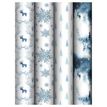 НГ Бумага подарочная 70х100см 80г/м глянец ассорти Christmas toys 1/52