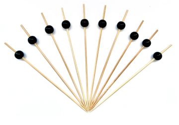 Пика для канапе Жемчуг черный 12см (100шт) 1/40