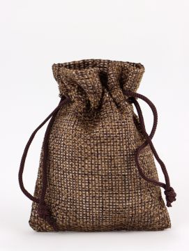 Подарочный мешок холщевый 7х9см черный 1/10/5000