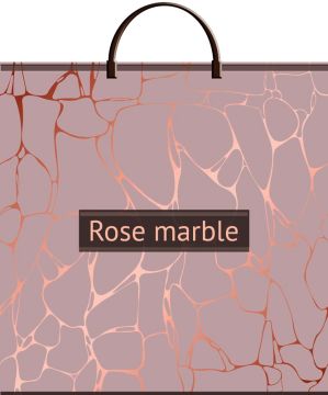 Пакет с пластмассовыми ручками (36х37)-100 Розовый мрамор Тико 10/100