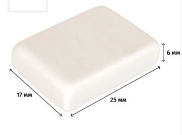 Ластик 26х17х6мм термопластичная резина белый Attache Economy 1/100 
