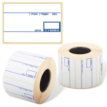 Термоэтикетка (58х40) EKO В для термопринтера и весов с препринтом (580шт) 1/10/50