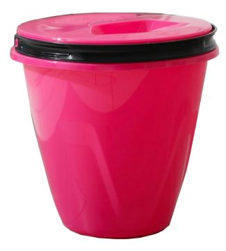 Ведро 5л с крышкой пищевое пластик розовое  ЛАЙТ Радиан 1/1 