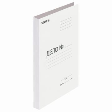 Скоросшиватель картон белый STAFF гарант. пл. 310 г/кв.м. на 200 листов 1/200