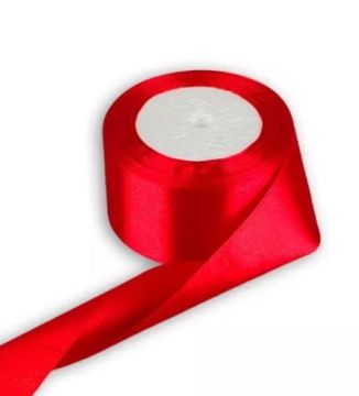 Лента атласная 50мм 23м красная 4/4