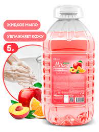 Мыло жидкое 5л ПЭТ Milana (Милана) Fresh frutis Эконом GRASS 1/2