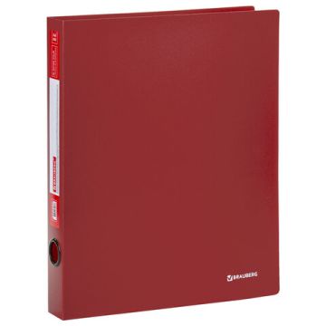 Папка на 2 кольца 40мм до 300 листов 0,9мм красная BRAUBERG 1/10/60