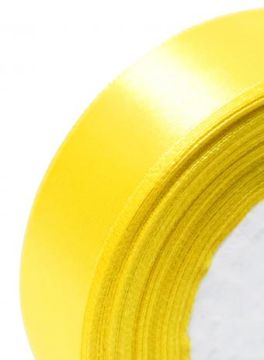 Лента атласная 25мм 25м желтая 5/5
