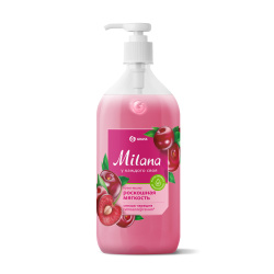 Мыло жидкое крем 1л с дозатром Milana (Милана) Спелая черешня Грасс GRASS 1/6